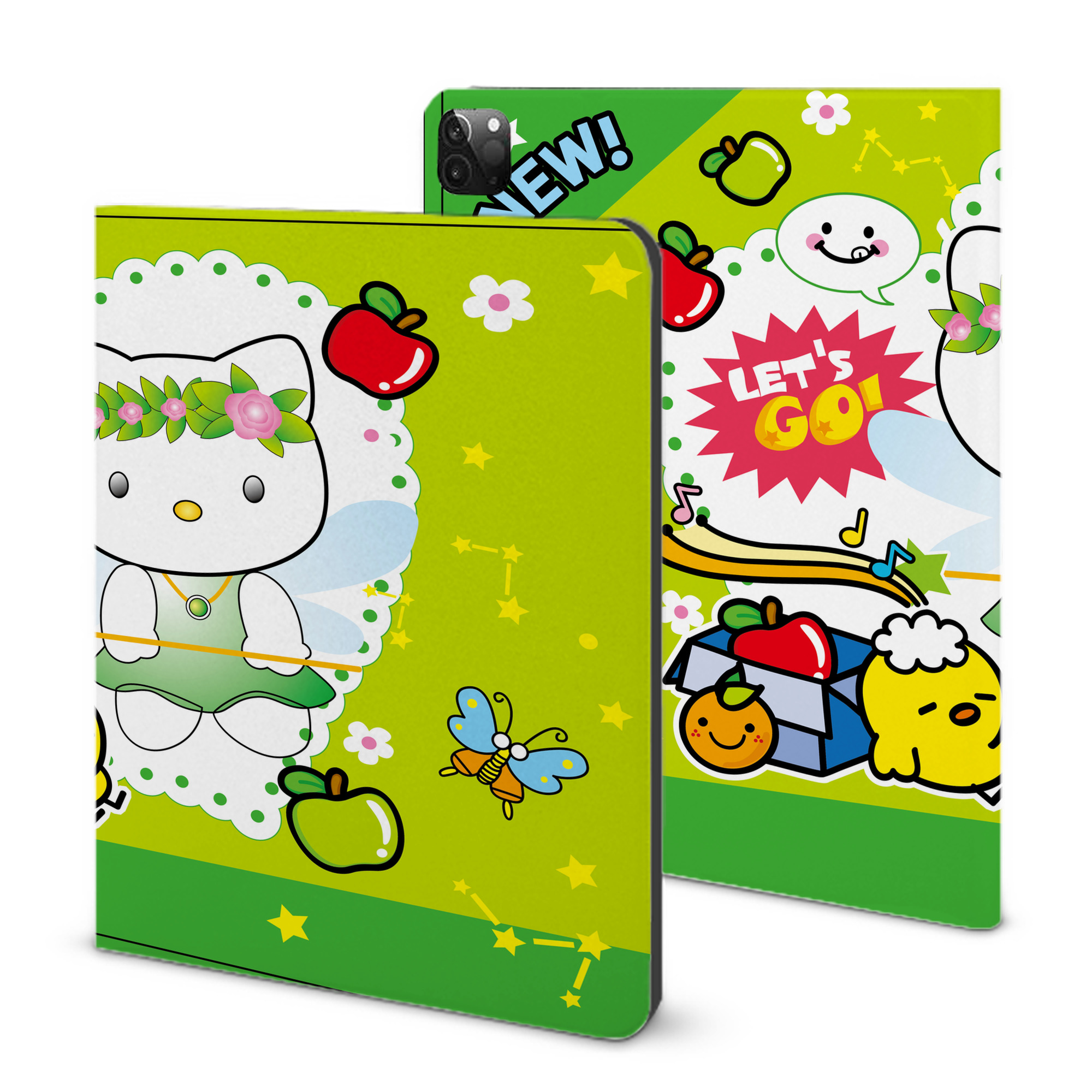 （画像用） Hello Kitty ハローキティ IPadケース ペンホルダー付き ブックスタイルデザイン